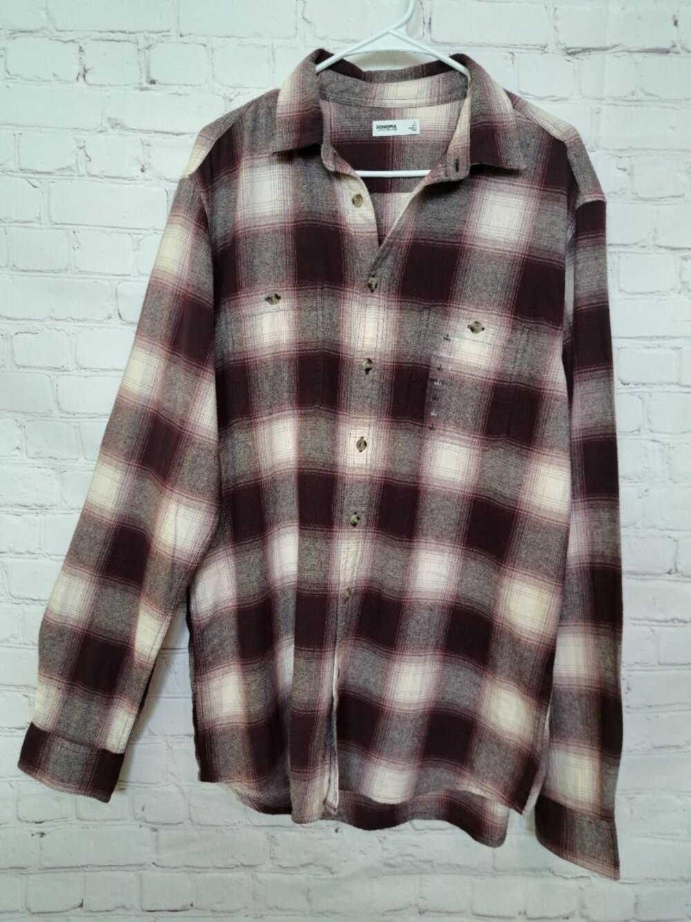 Sonoma Men's 100% Cotton Super Soft Flannel T Shirt Size Large - Picture 11 of 11